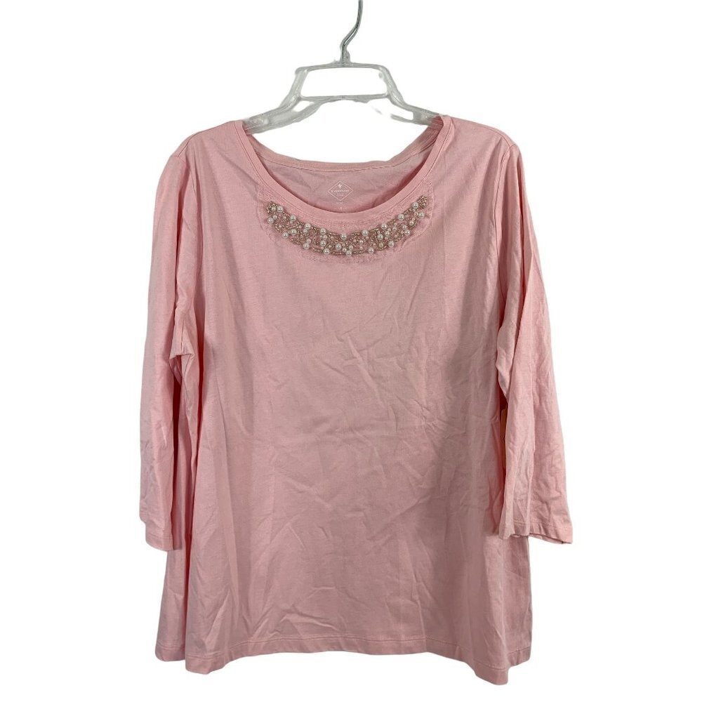 St. John's Bay Women's Light Pink Top
